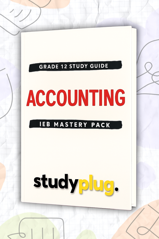 Grade 12 Accounting – Study Guide 2025