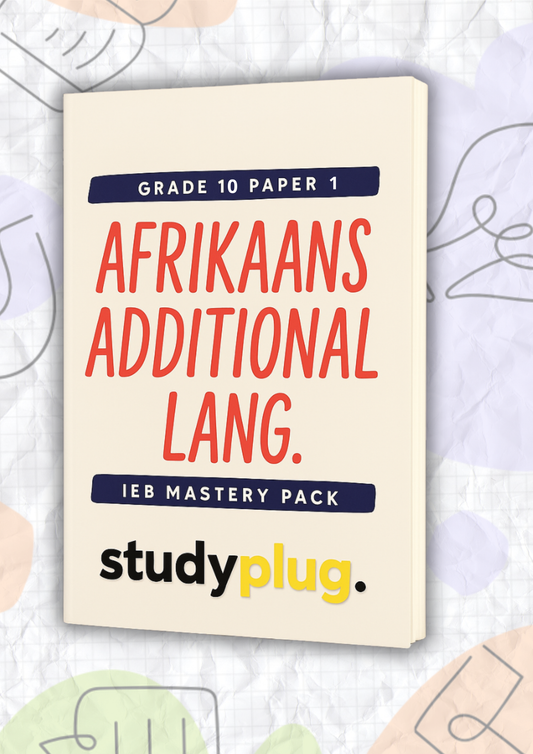 Grade 10 Afrikaans First Additional Language P1 & P2 - Study Guide 2025